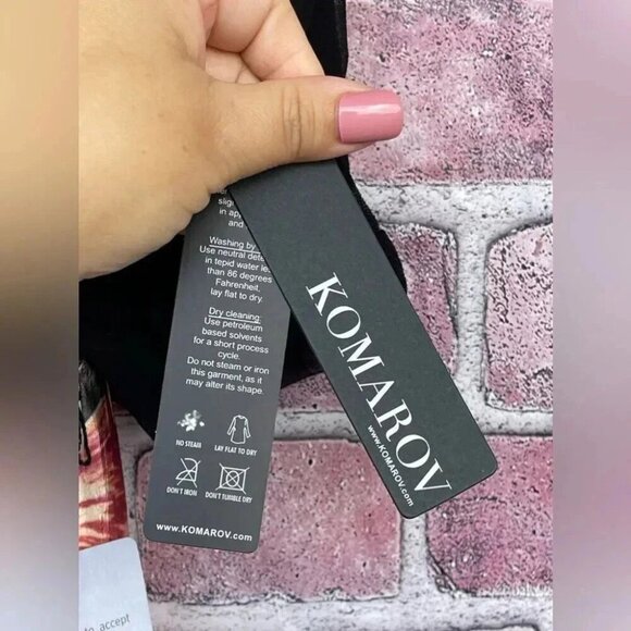 Komarov sheer floral print dress size small - Picture 8 of 13